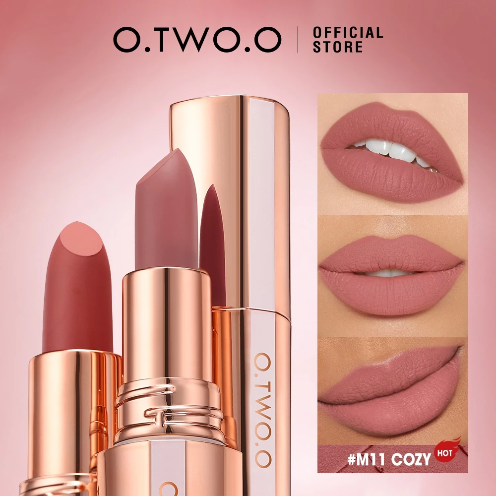 O.TWO.O Lipstick Matte Liptint Waterproof Misty Lip Gloss Non-stick Cup Long Lasting Lip