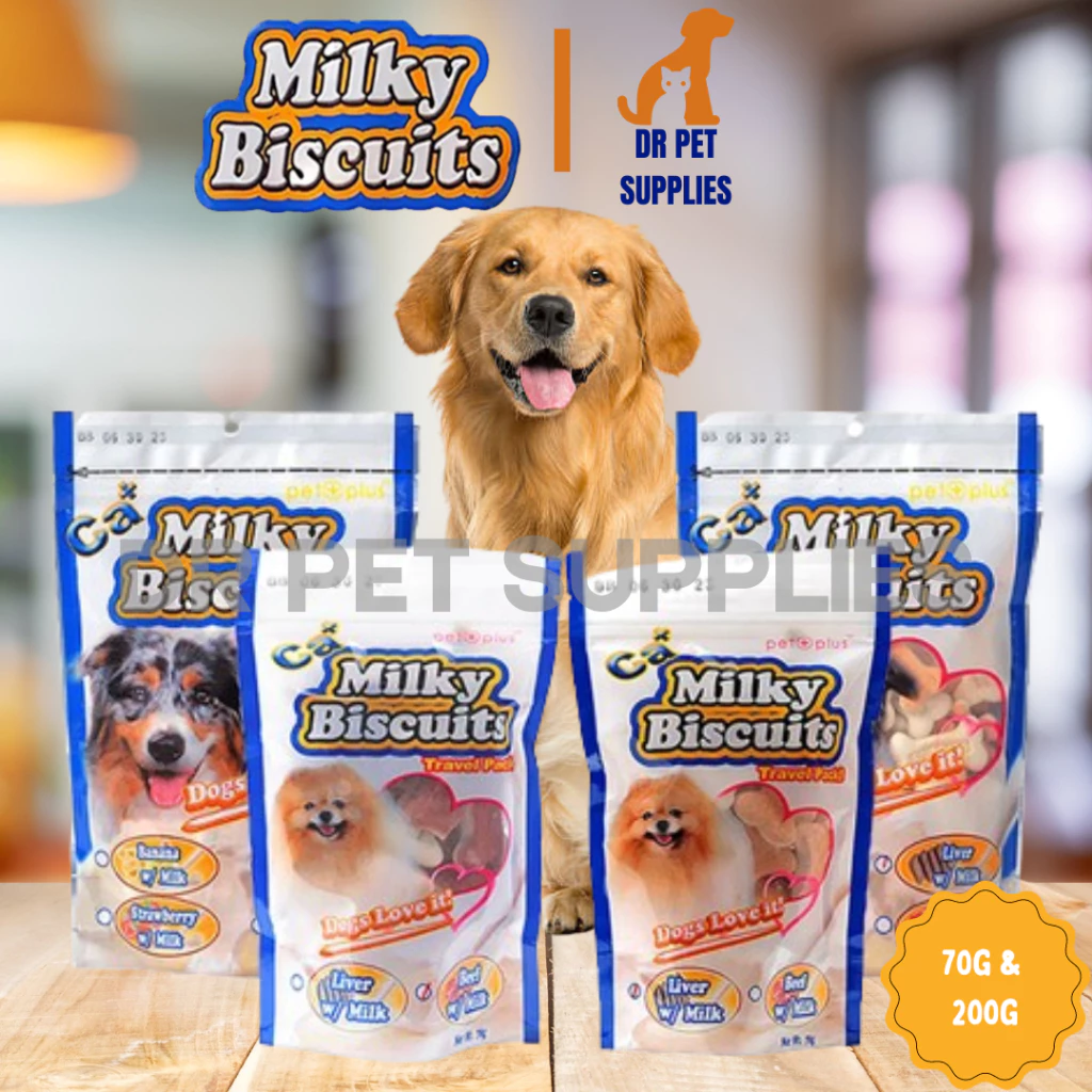 80g 200g Pet Plus Calcium Milky Biscuits 200g Dog Treat Dogs Snack DR Pet Supplies