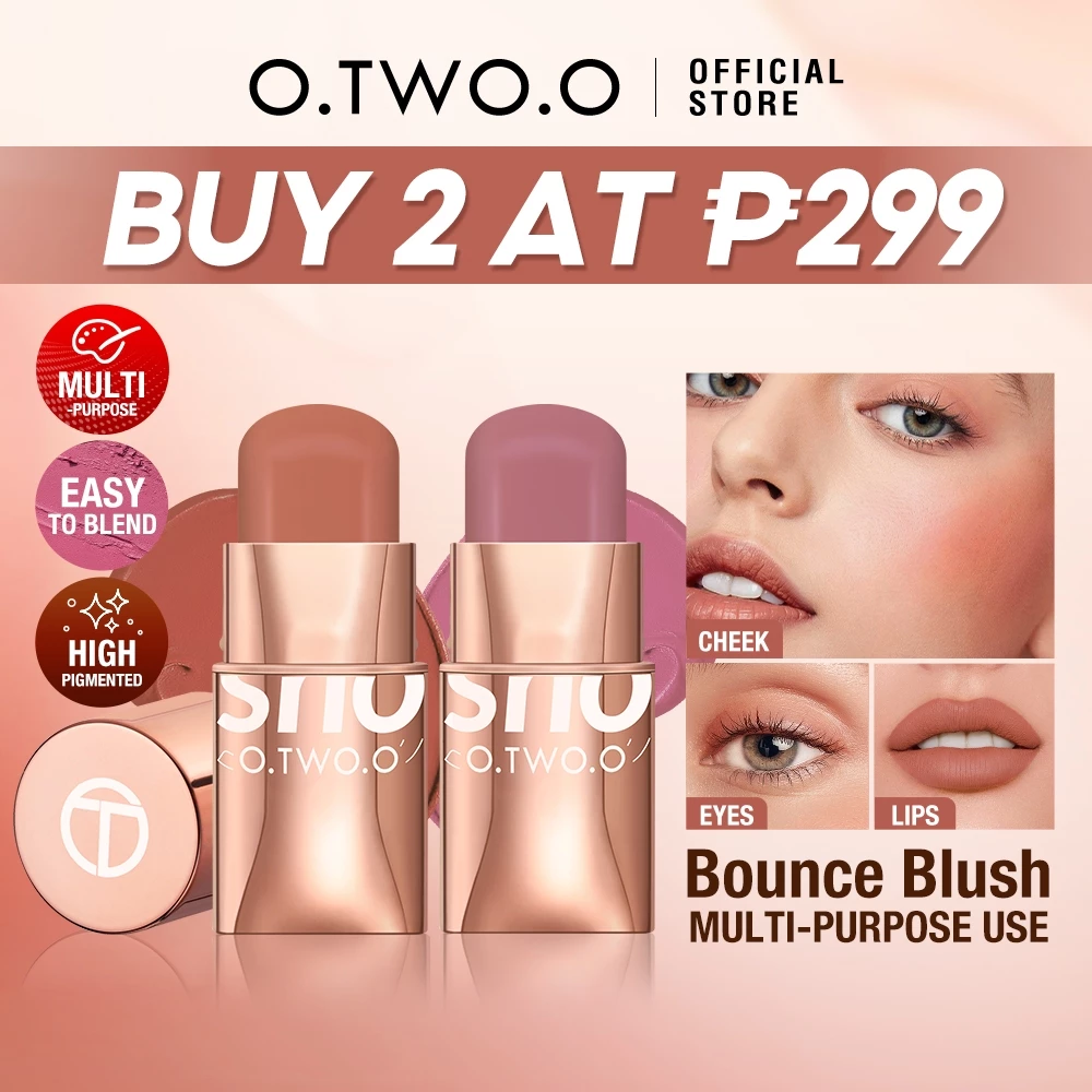 O.TWO.O Blush Stick For Lip & Cheek 2 in 1 On Balm Matte Face Makeup 30g