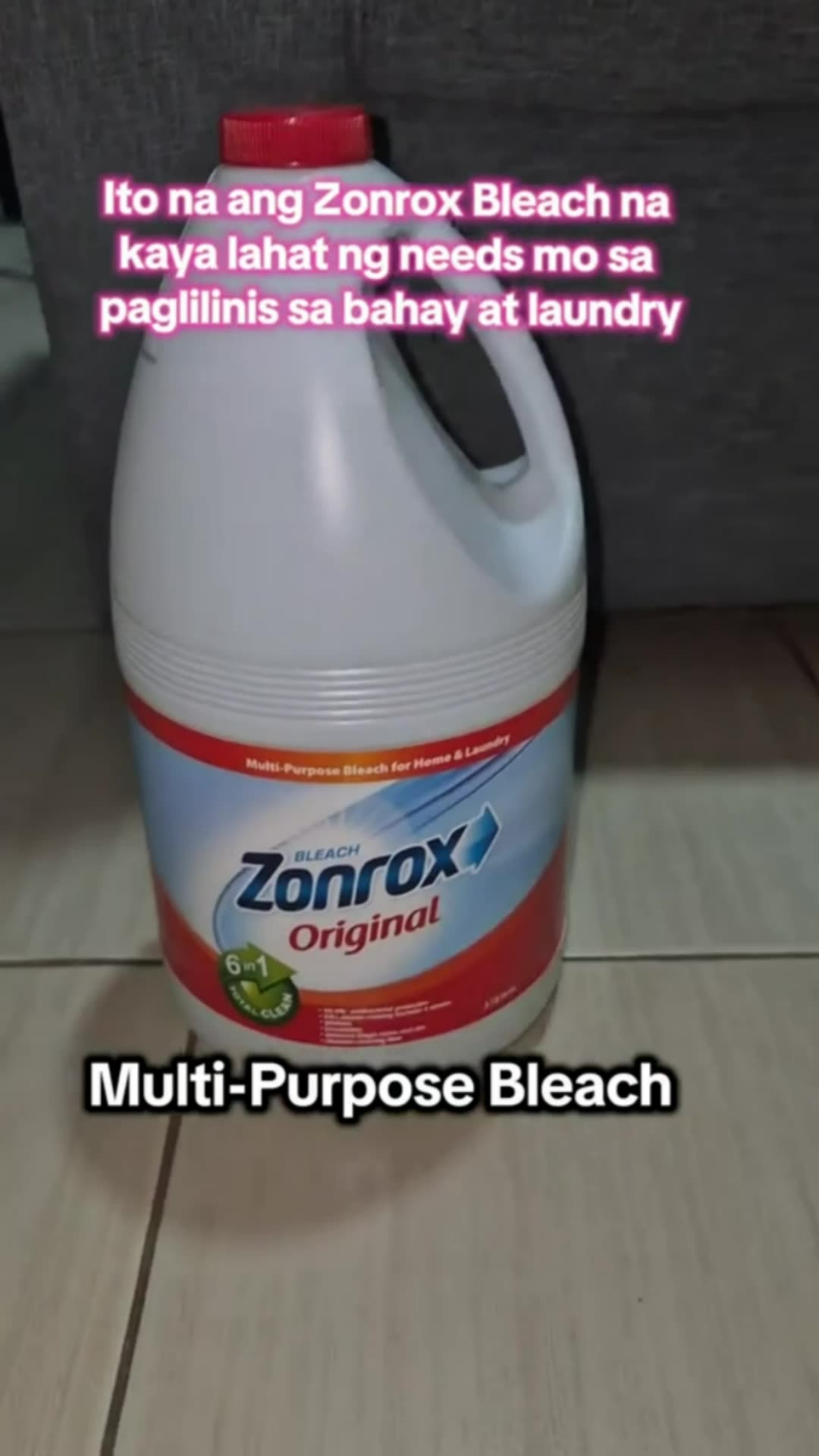 Multi-purpose BLEACH for home and laundry #bleach #zonrox #disinfectant #cleaning #fyp