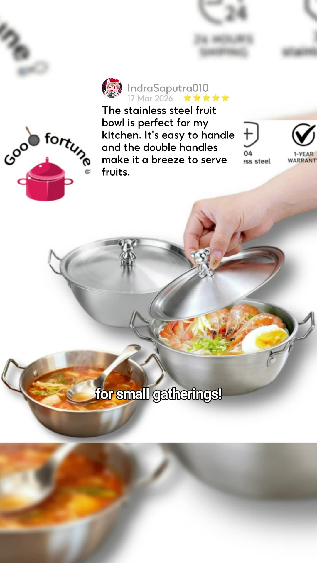 Korean Ramen Pot 304Stainless Steel Noodle Pot Hot Pot with Double Ear with Double Ear Easy Handlin #hotpot #noodlepot #ramenpot #koreantstyle