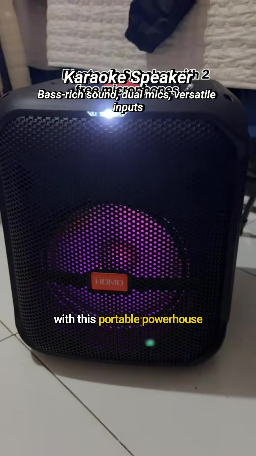 wireless karaoke speaker with dual microphone #speaker #wireless #karaoke #dual #microphone #trending #viral #fyp