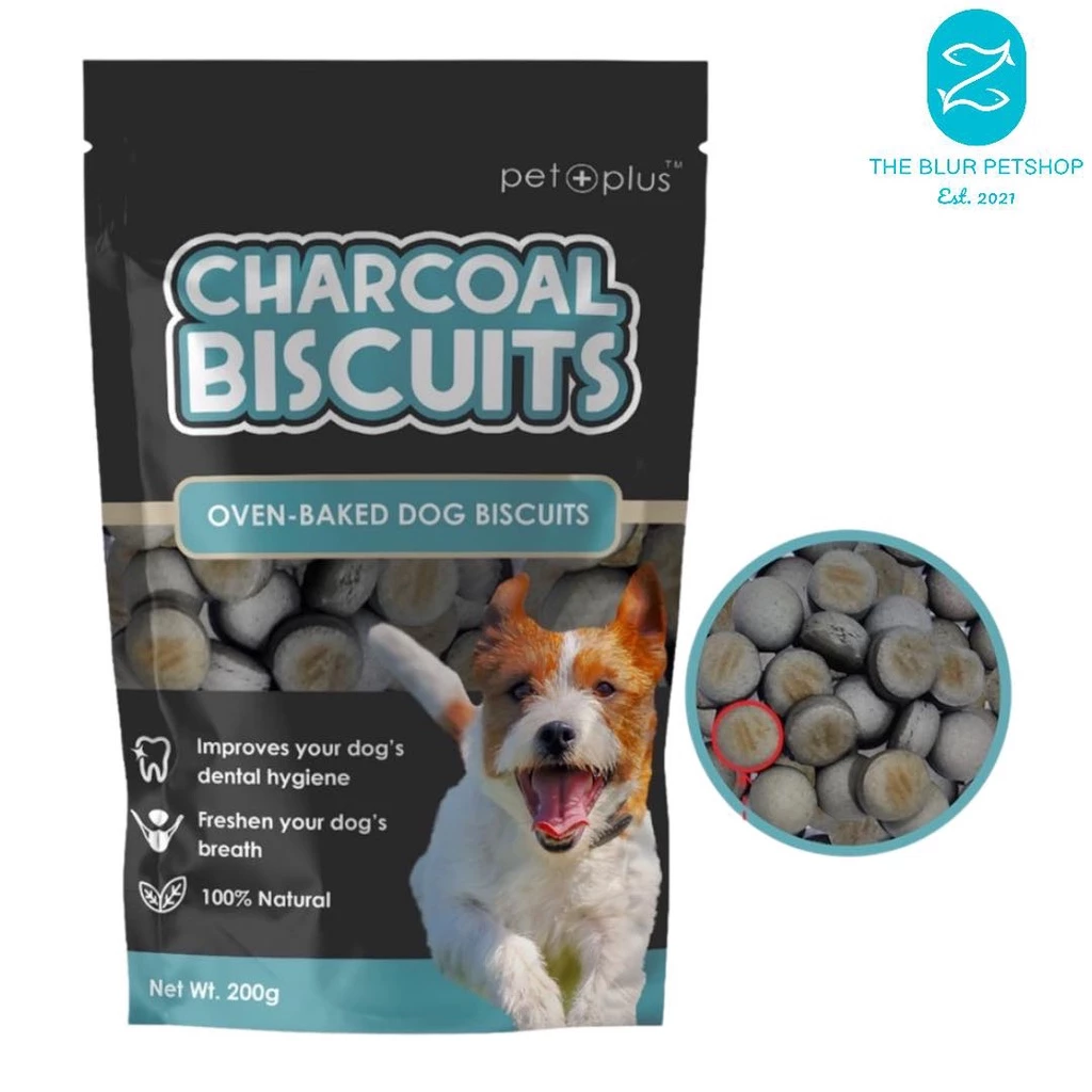 All Stages Adult Puppy 200g Dental Hygiene Charcoal Biscuit Dog Treats Dogs Food Snack Pet Plus